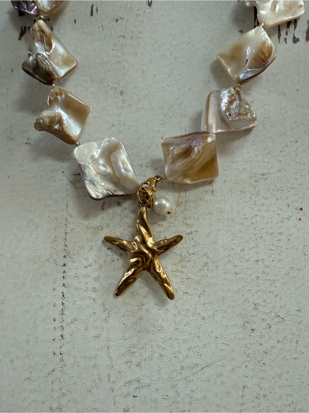 Mother of Pearl Shell Starfish Necklace - Picture 10 of 10